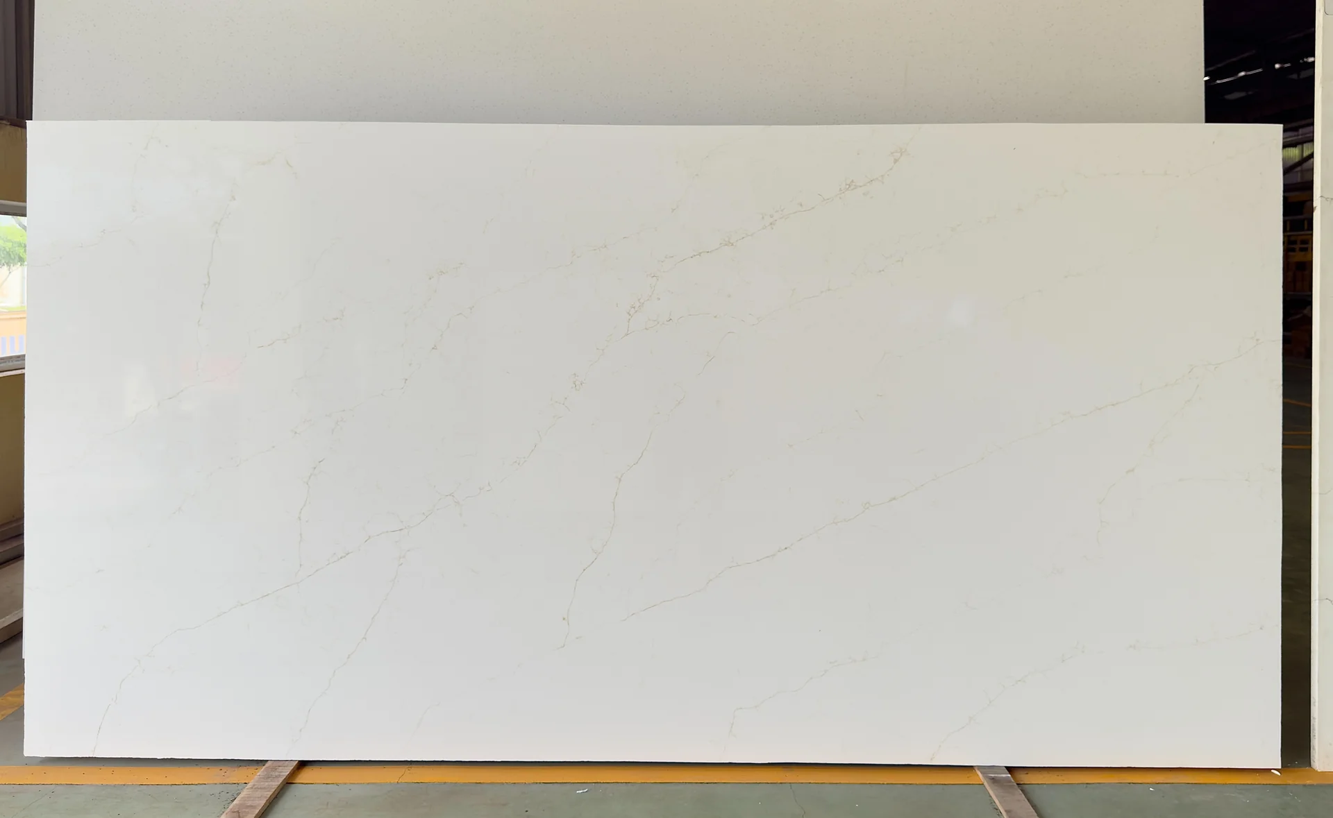 Calacatta Prauge full slab showing its veining pattern